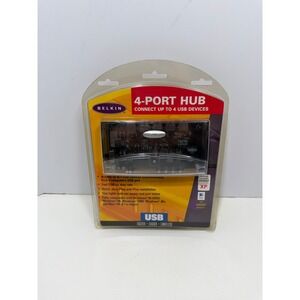 Belkin 4-Port USB Hub F5U021 Clear 12Mbps Windows XP Mac OS New Sealed